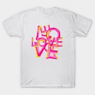 Complicated and wild LOVE typography T-Shirt